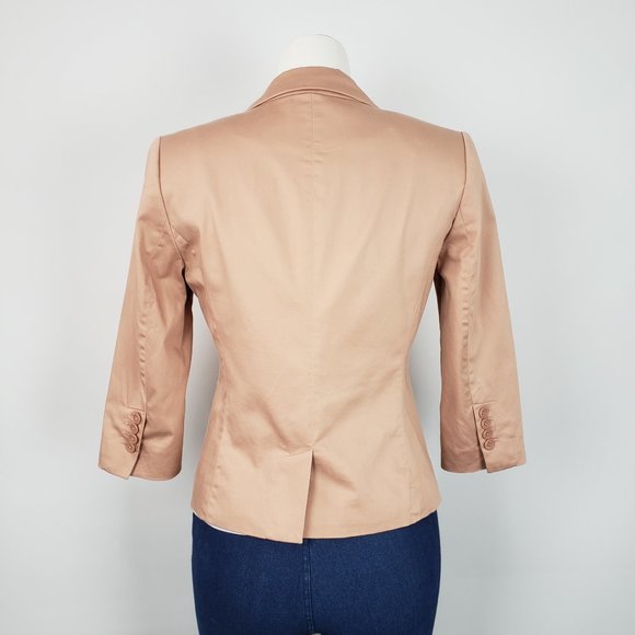 ***SOLD*** RW&CO Pink 3/4 Sleeve Cotton Blazer - Picture 6 of 9